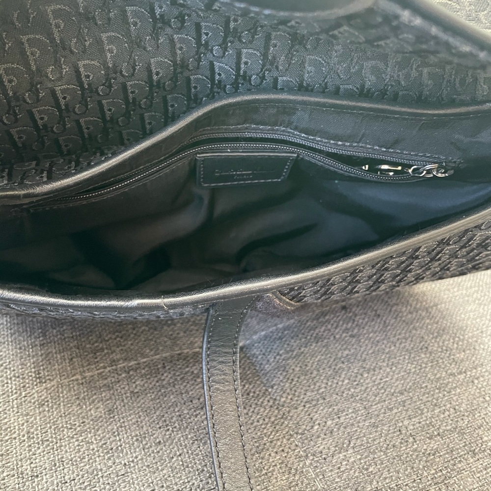 Christian Dior Black Trotter Canvas Double Saddle Bag - Picture 11 of 16